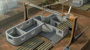 Build buildings with three dimensional printers